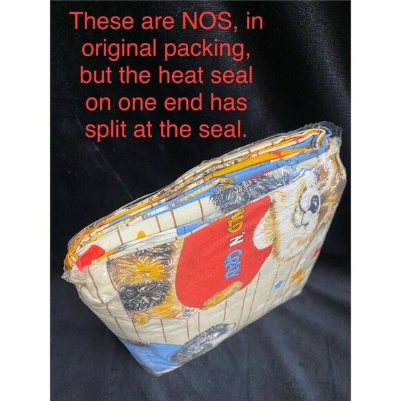 NOS NEW 1980 Shirt Tales 3 Piece Twin Set Flat Fitted Sheet Pillowcase Danville - Picture 7 of 7